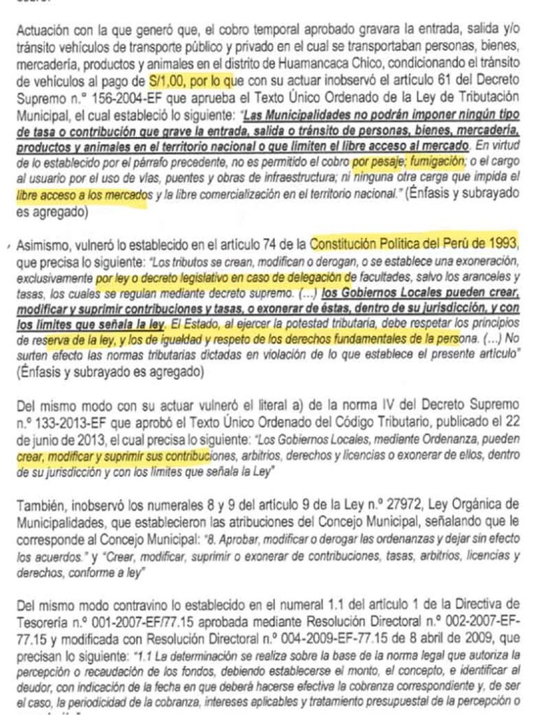 Candidato de Somos Perú bajo la lupa por peaje en Huamancaca Chico