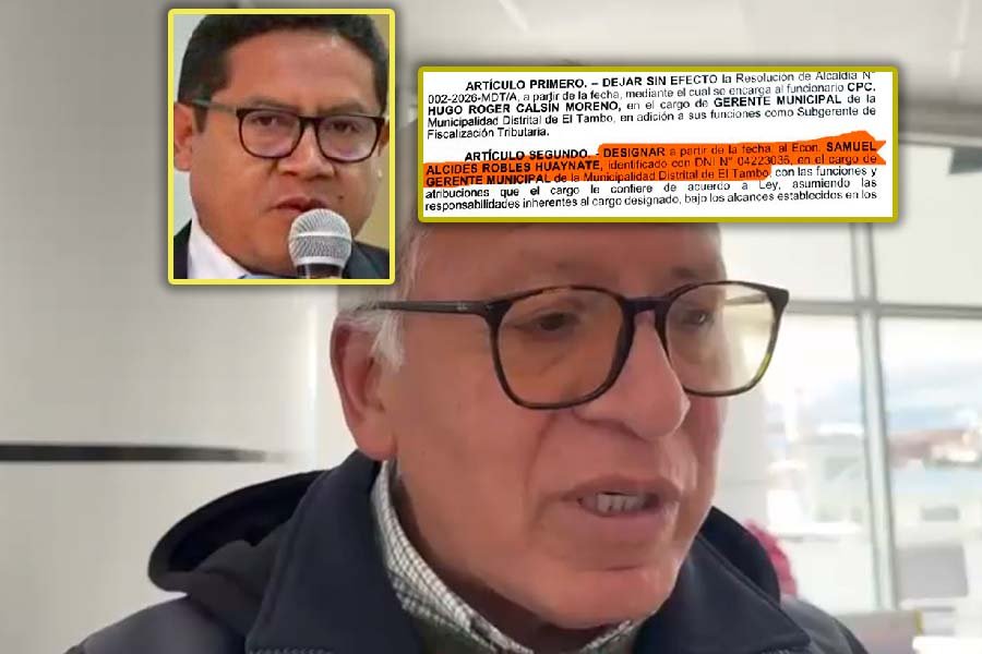 Inestabilidad y polémica en El Tambo: Nuevo gerente municipal asume entre cuestionamientos