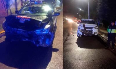 Fuerte choque entre taxi y camioneta deja serios daños materiales en el centro de Huancayo