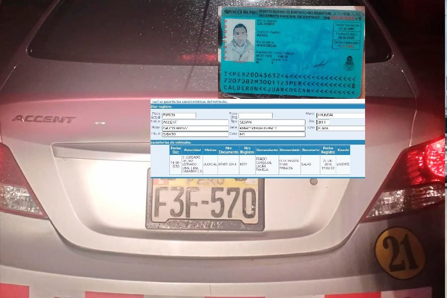 Vehículo con orden de captura fue interceptado por la PNP en Huancayo