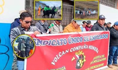 ¡Bajo fuego y gases! Tensión en Yauli tras detención de mineros de Volcan en huelga indefinida