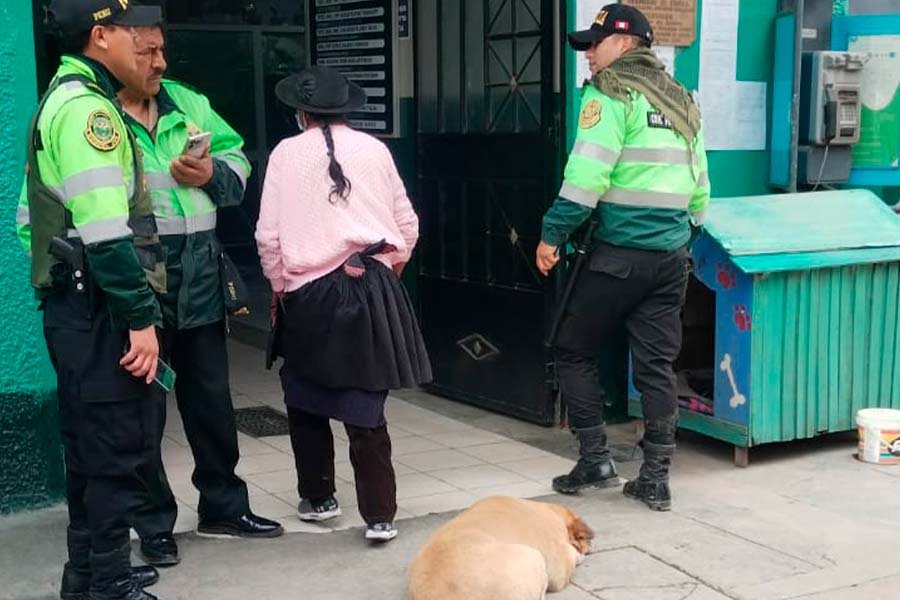 Serenos de Chilca auxilian a mujer de 60 años tras ser agredida con un objeto punzante