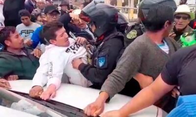 Batalla campal en Huancayo: Choferes se aferran a sus unidades para impedir el traslado al depósito