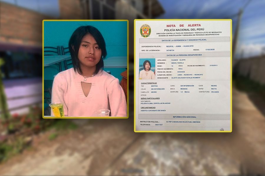 Buscan desesperadamente a Mishel Fiorella, menor de 14 años desaparecida en Huancayo