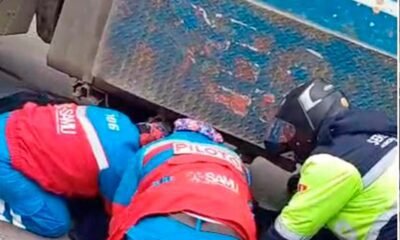 Huancayo: Grúa atropella a mujer en el cruce de Av. Ferrocarril y Jr. Cajamarca