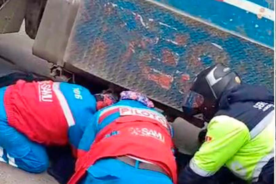 Huancayo: Grúa atropella a mujer en el cruce de Av. Ferrocarril y Jr. Cajamarca