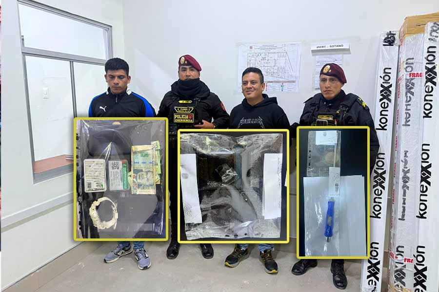 Los "Halcones" frustran robo en vivienda y capturan a dos sujetos en el centro de Huancayo