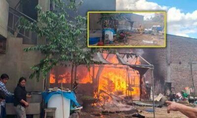 Quema de cartones provoca incendio en vivienda que funcionaba como almacén de servicios eléctricos