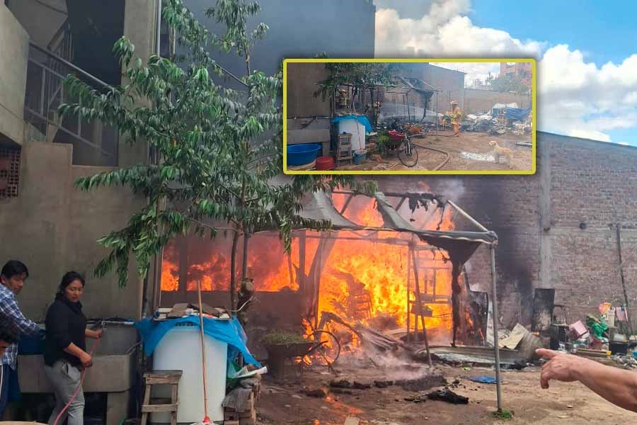 Quema de cartones provoca incendio en vivienda que funcionaba como almacén de servicios eléctricos