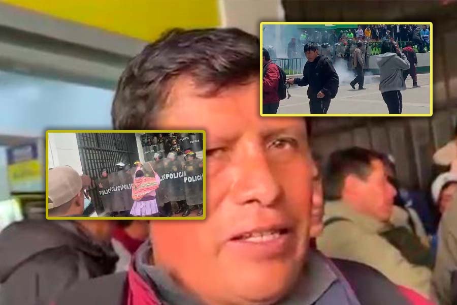 Huancayo: Padres de familia se enfrentan a la policía ante ausencia de gobernador Zósimo Cárdenas