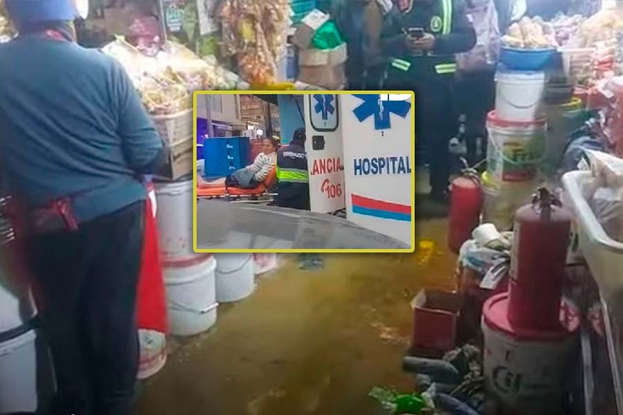Terror en Tarma: Sujeto bañó en combustible a vendedora y le prendió fuego en pleno mercado
