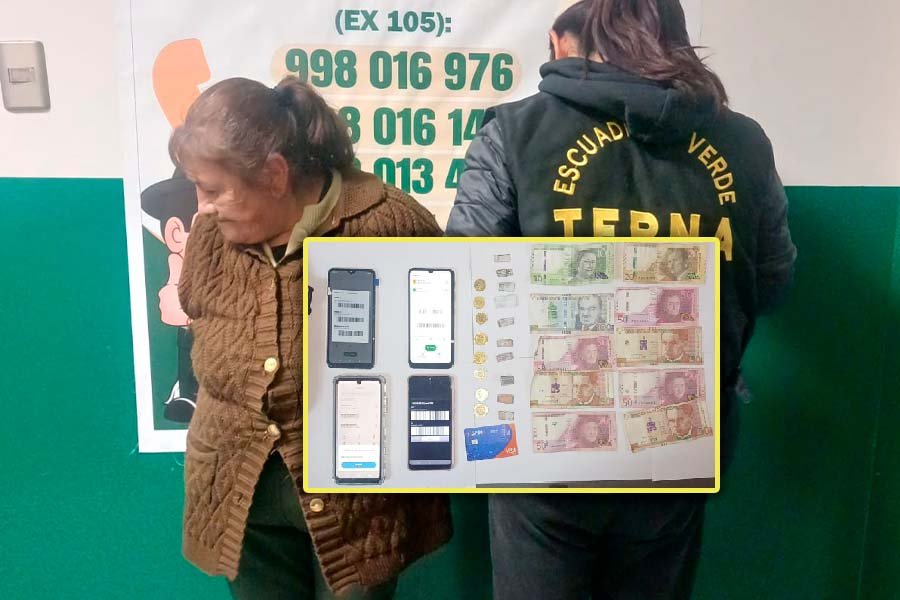 Huancayo: Grupo Terna captura a mujer de 60 años con droga en mercado Raez Patiño