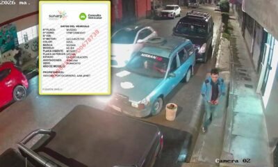 Cámaras de seguridad captan a delincuentes en pleno Jr. Cusco: Usan Nissan azul para robar autopartes