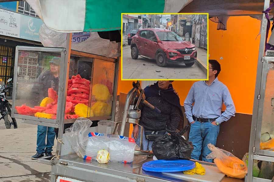 Comerciante se salva de milagro en accidente en pleno centro de Huancayo