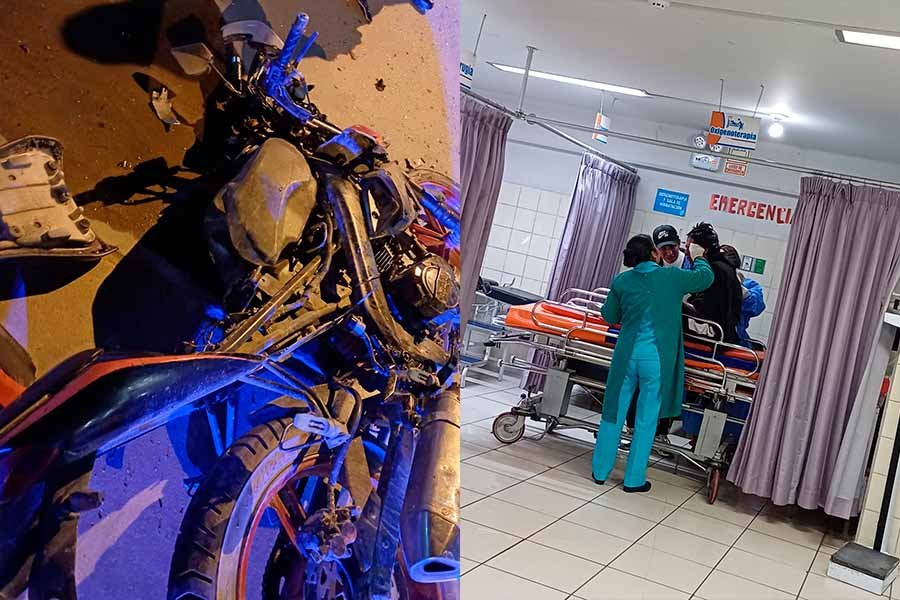 ¡Impactante! Motociclista termina incrustado dentro de un auto tras violento choque en Huancayo