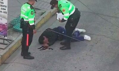 Cámaras de seguridad captan accidente entre peatón y motocarga en la Av. San Carlos y Ferrocarril