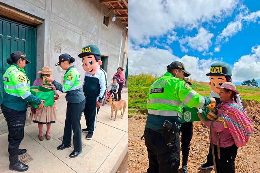 PNP Orcotuna realiza acción cívica por el Día de la Madre en beneficio de mujeres de escasos recursos