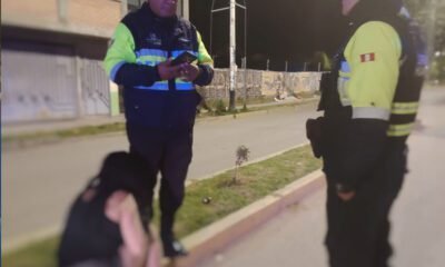 Serenos auxilian a mujer hallada en aparente estado de ebriedad en la vía pública en Huancayo