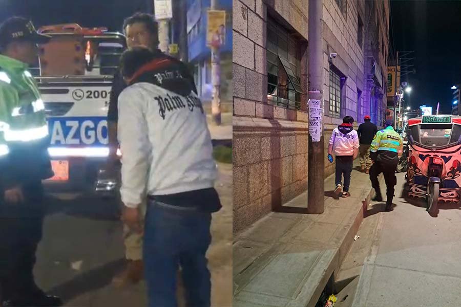Serenos intervienen a dos sujetos involucrados en gresca por presunta pérdida de billetera