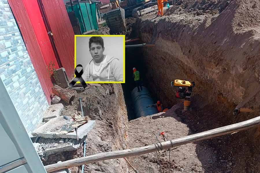 Tragedia laboral en Hualhuas joven asistente de topografía fallece tras derrumbe en obra de drenaje pluvial