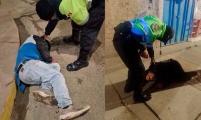Serenazgo de Huancayo pone a salvo a dos personas halladas durmiendo en la vía pública