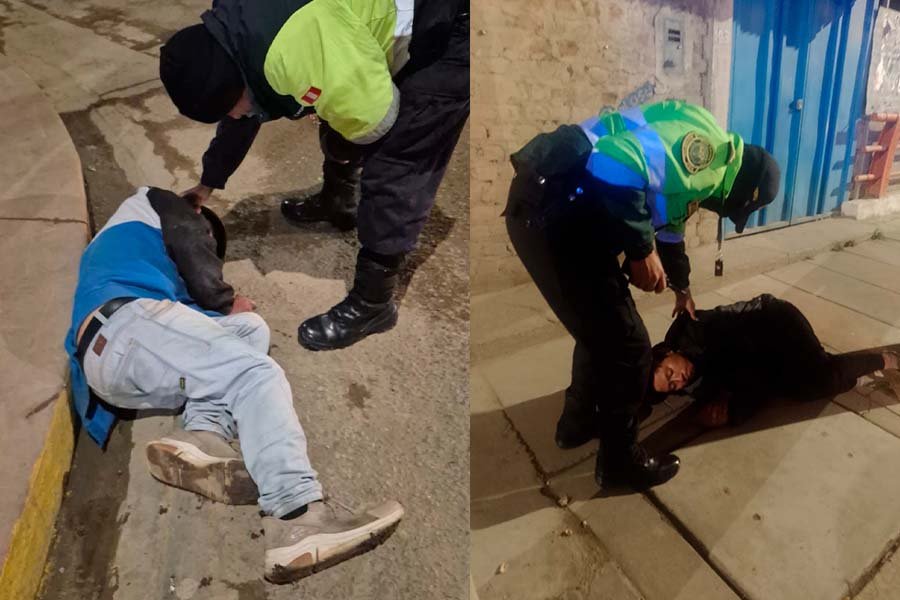 Serenazgo de Huancayo pone a salvo a dos personas halladas durmiendo en la vía pública
