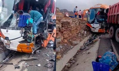 Violento choque entre tráiler y ómnibus de Movil Bus deja varios heridos en Huayllay