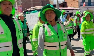 Obreros de limpieza pública de Huancayo protestan por falta de servicios básicos y exigen mejoras laborales