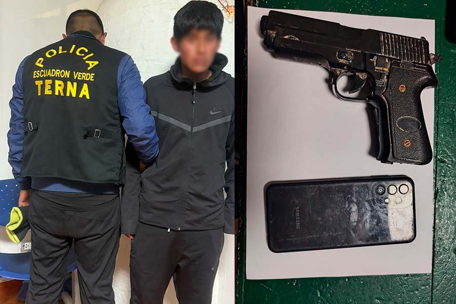 Policía retiene a adolescente durante operativo y decomisa celular y réplica de arma de fuego