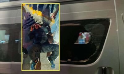 Policía interviene a sujeto por presunto robo de autoparte de una combi