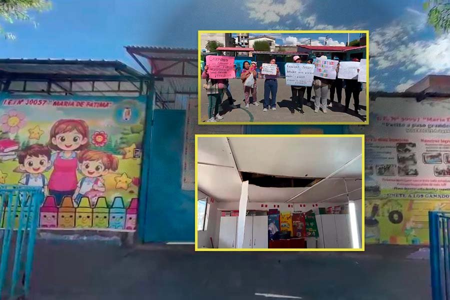 Padres de familia exigen nuevo colegio tras aparición de grietas por el sismo