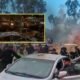 Incendio en complejo policial de Incho deja al menos 35 vehículos afectados