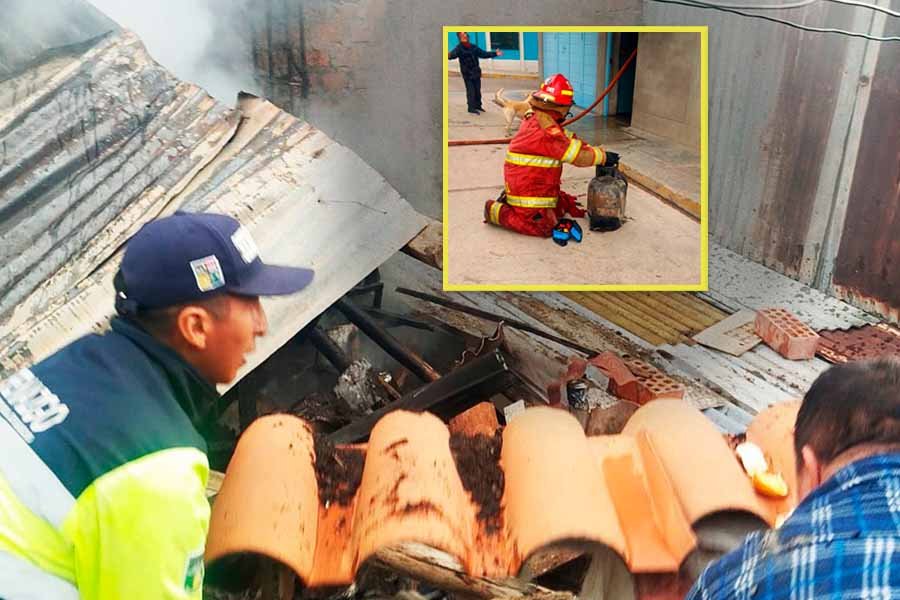 Cocina a leña habría provocado incendio en tercer piso de vivienda
