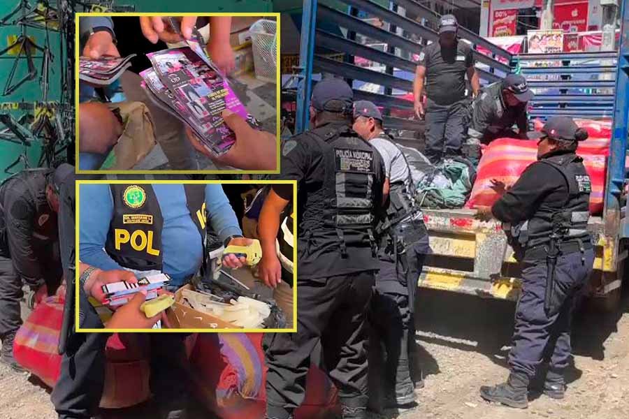 Operativo en Huancayo deja más de 17 intervenidos y más de 100 costales de mercadería incautada