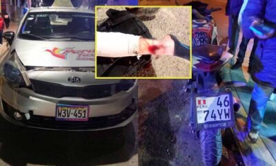 Motociclista resulta herido tras impactar contra un taxi en avenida Palian