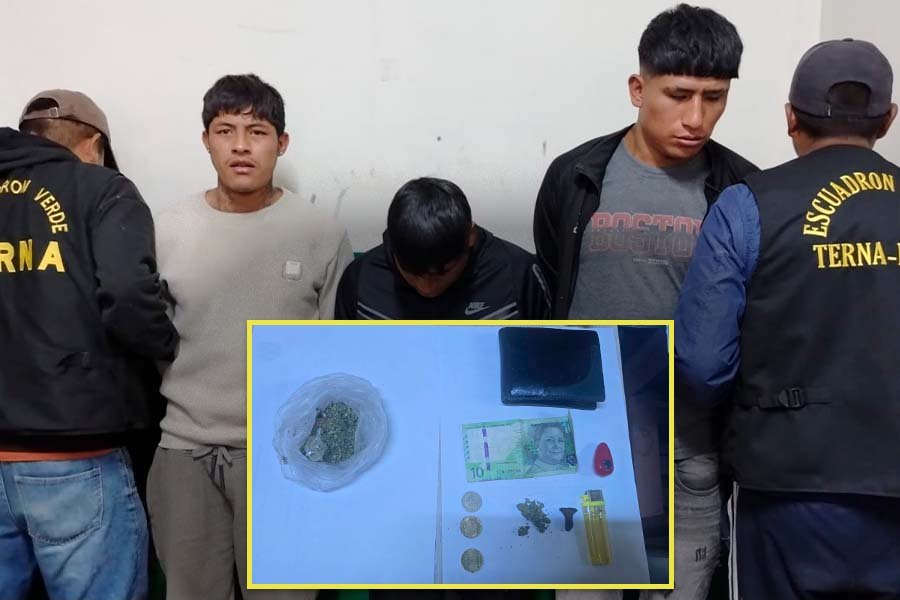 Grupo Terna interviene a presunta banda dedicada a la microcomercialización de droga en Huancayo