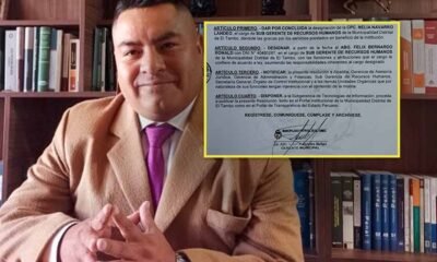 Reponen a funcionario investigado por presunto cobro de coima en El Tambo