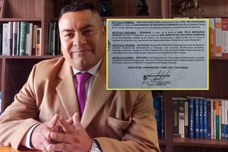 Reponen a funcionario investigado por presunto cobro de coima en El Tambo