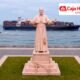 Caja Huancayo financia escultura monumental del papa León XIV en el Callao