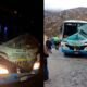 Bus con estudiantes de la UNH choca contra ómnibus en Acostambo