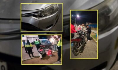 Serenos auxilian a motociclista tras accidente de tránsito en la Av. Coronel Santiváñez