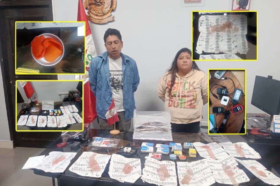 Policía interviene a pareja con más de mil registros de huellas dactilares y numerosos chips