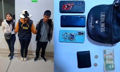 Policía detiene a dos jóvenes por presunto hurto de celular y receptación